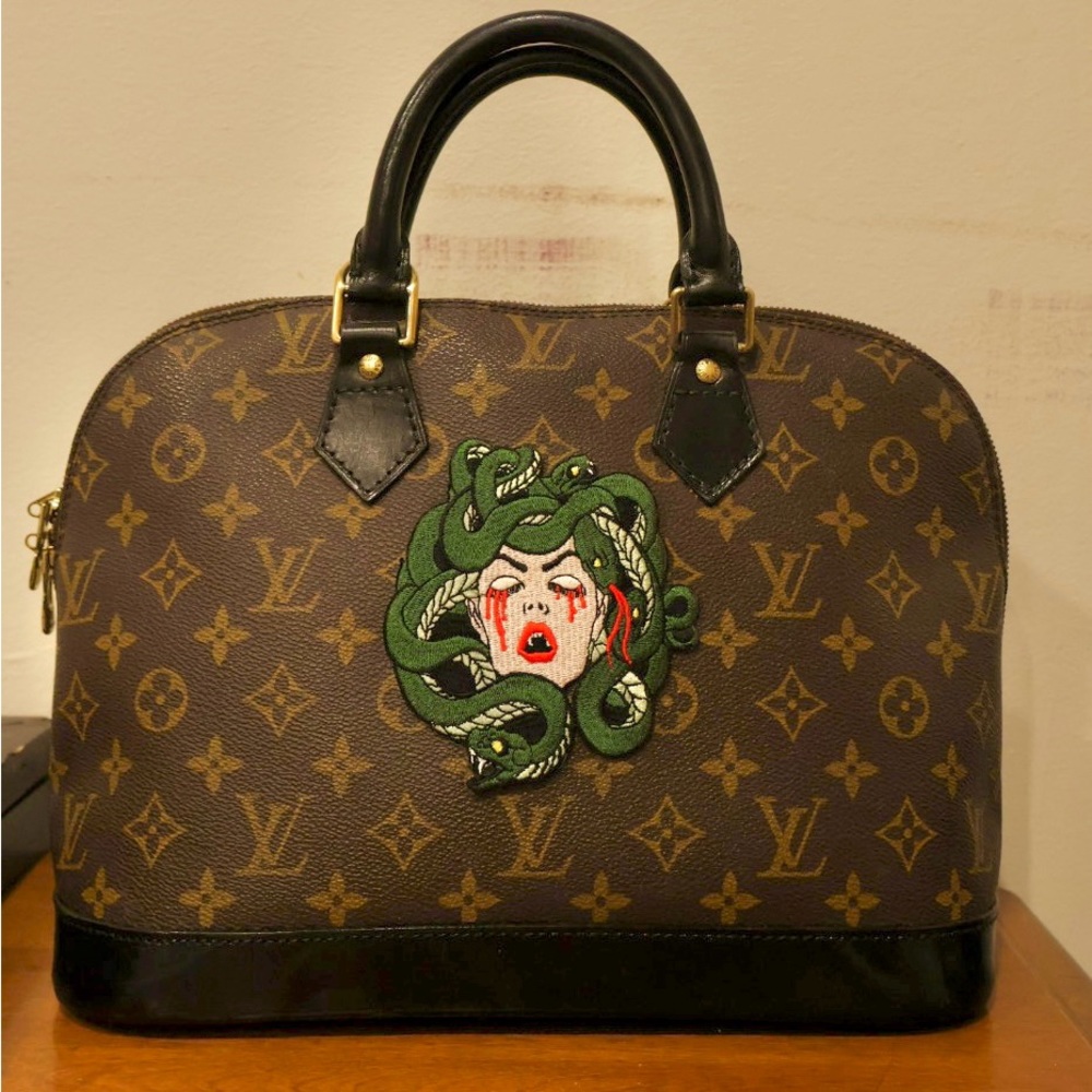 Authentic Louis Vuitton Alma Custom with Medusa Patch